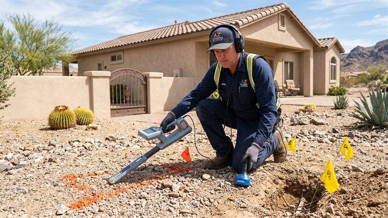 slab leak detection Lake Havasu City acoustic listening and thermal testing
